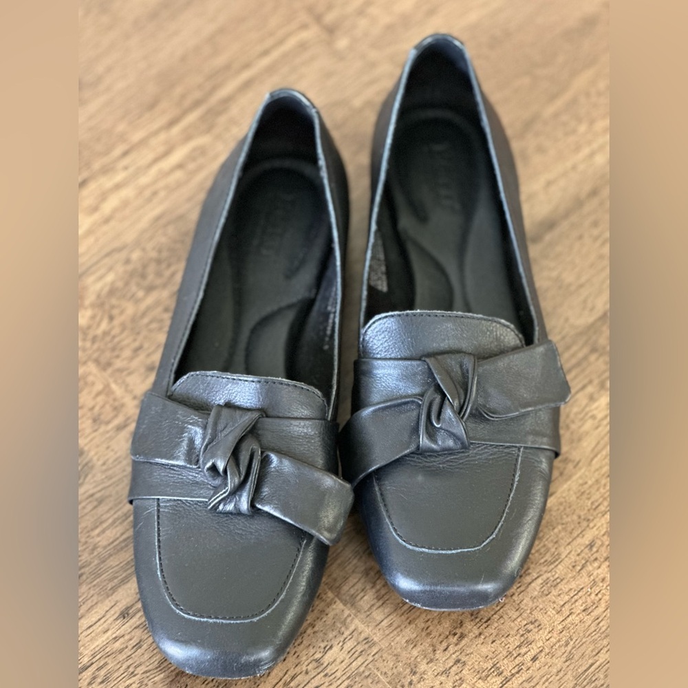 Born Black Leather Loafers